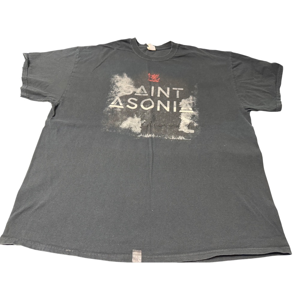 Saint Asonia 2015 Tour T-Shirt Mens 2XL Black Gildan Heavy Cotton Band Tee